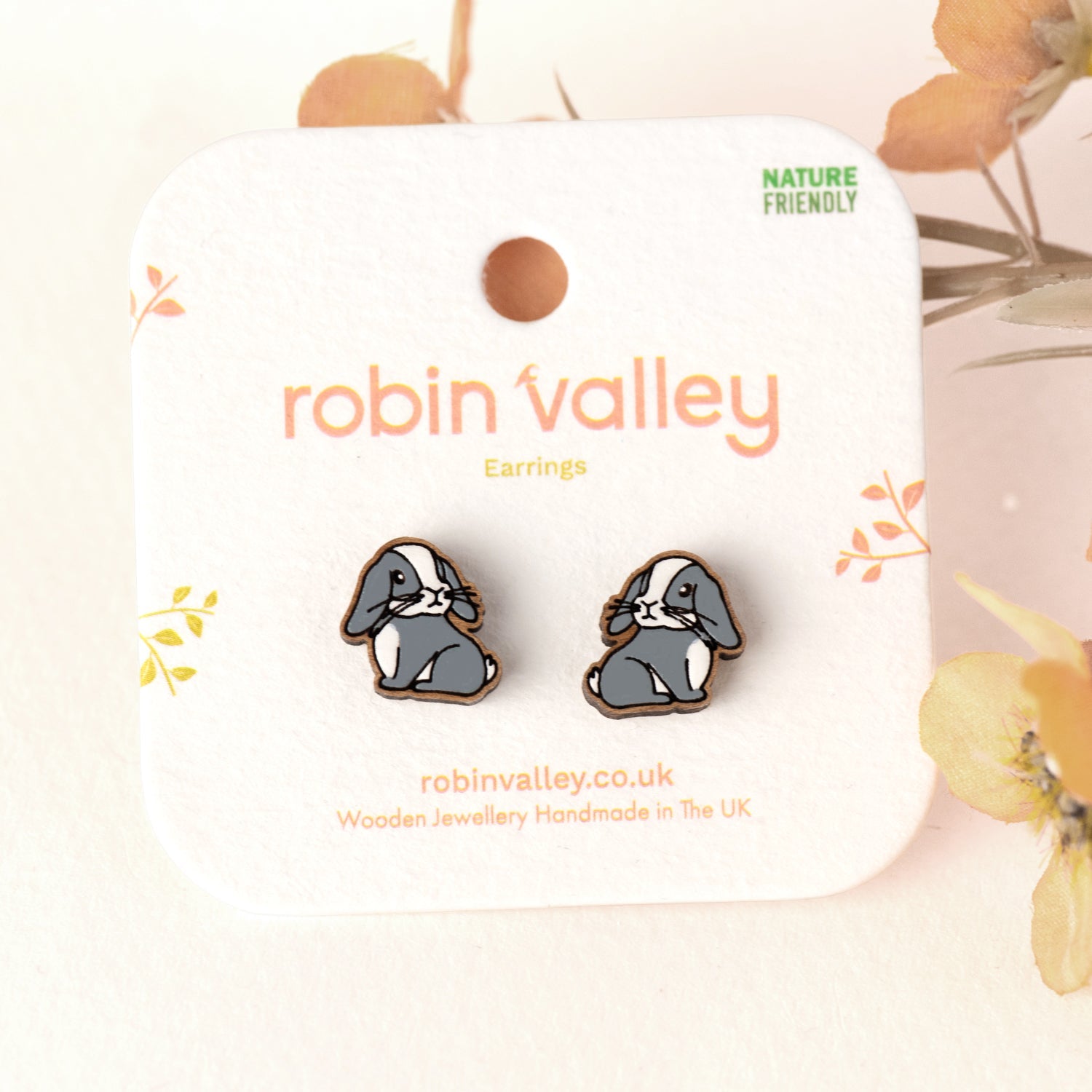 Lop - Eared Rabbit Stud Earrings - Robin Valley Official Store
