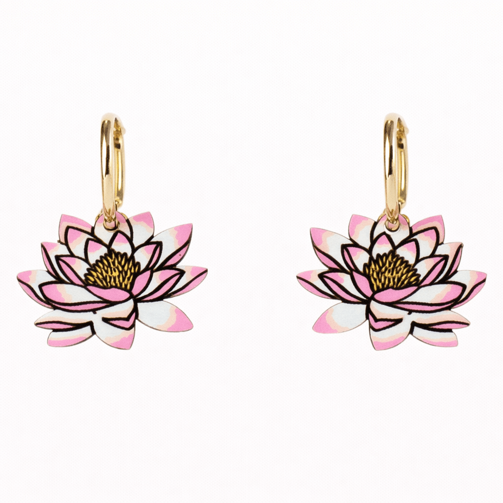 Lotus Hoop Earrings - Robin Valley Official Store