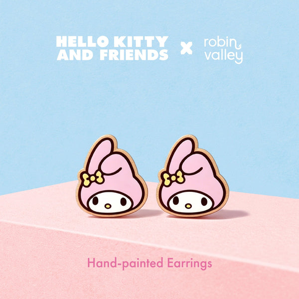 My Melody Stud Earrings (Face) - Robin Valley Official Store