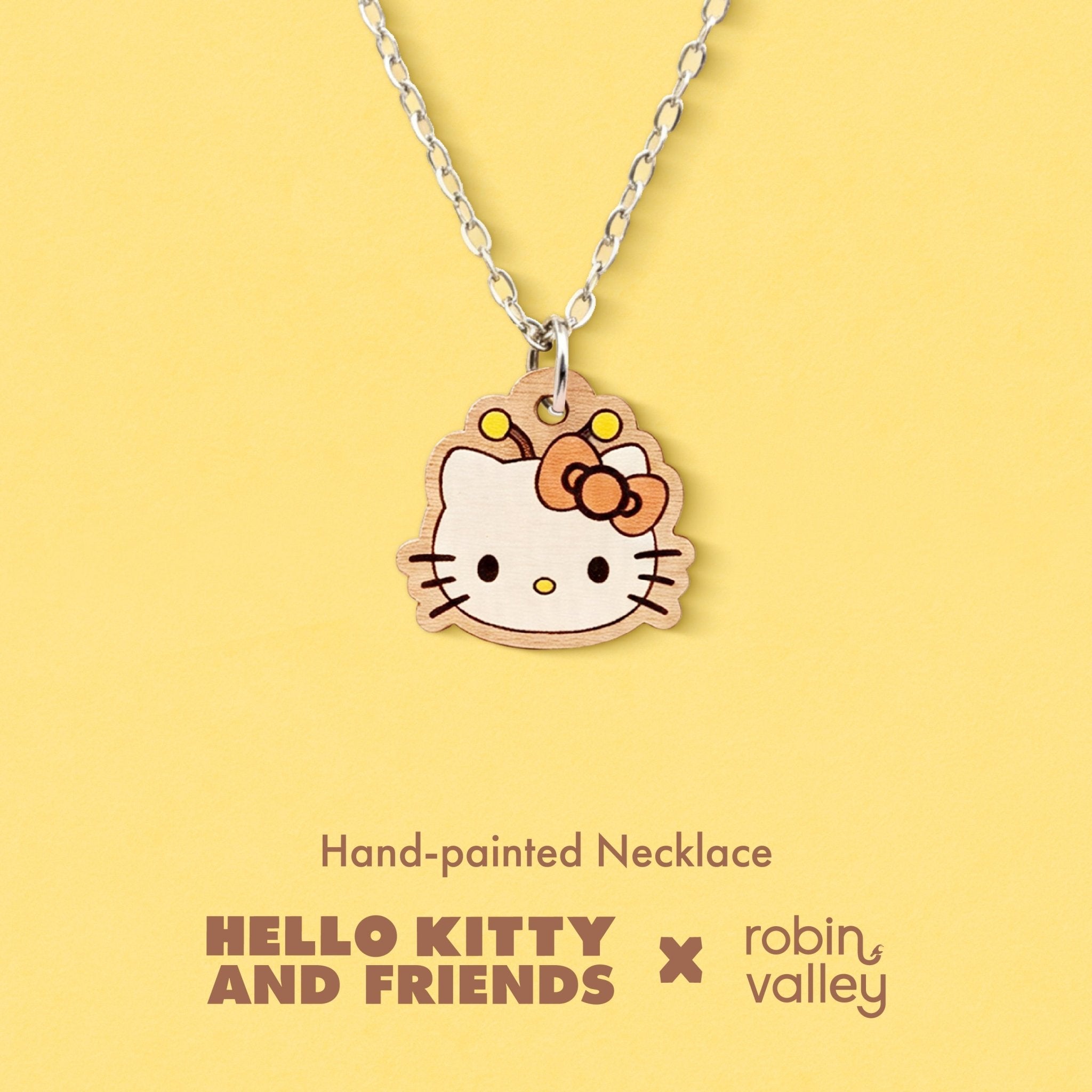 Officially Licensed Hello Kitty Bee Face Necklace - Robin Valley Official Store