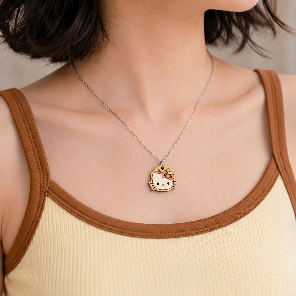Officially Licensed Hello Kitty Bee Face Necklace - Robin Valley Official Store