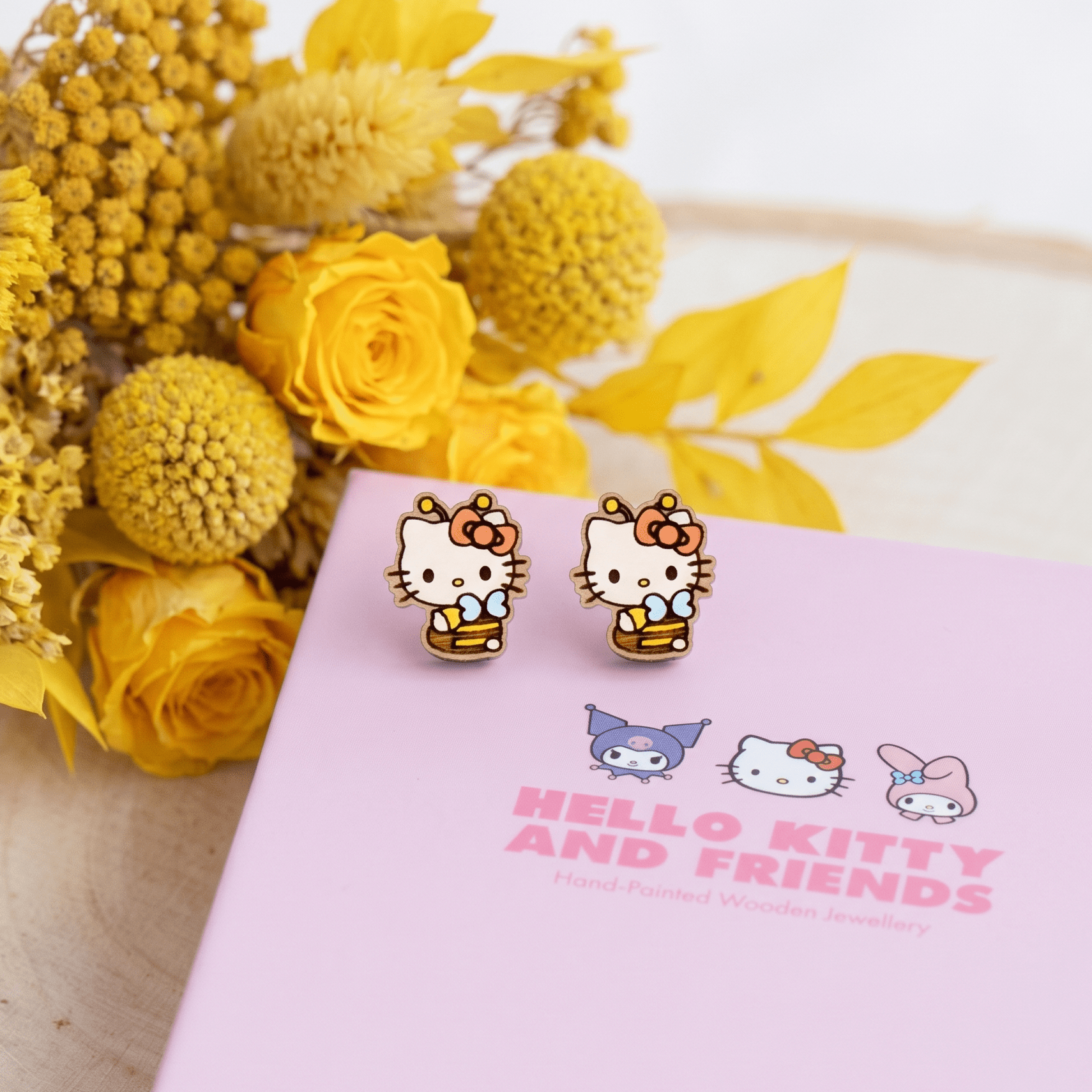 Officially Licensed Hello Kitty Bee Stud Earrings - Robin Valley Official Store