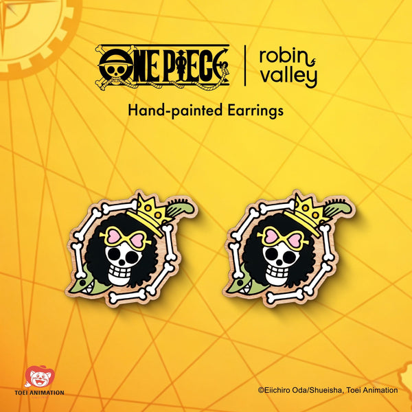 Officially Licensed One Piece Brook Personal Skull Stud Earrings - Robin Valley Official Store