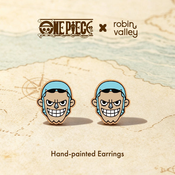 Officially Licensed One Piece Franky Stud Earrings – Wave 1: Fish-Man Island - Robin Valley Official Store
