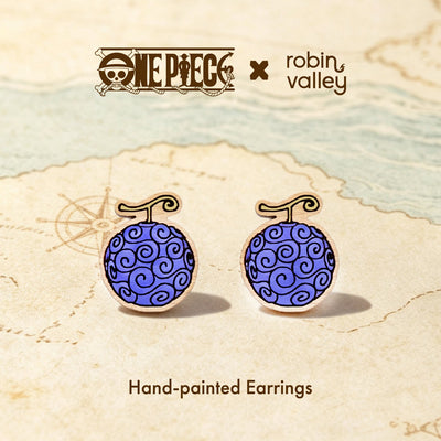 Officially Licensed One Piece Gomu Gomu no Mi Devil Fruit Stud Earrings – Wave 1: Fish-Man Island - Robin Valley Official Store