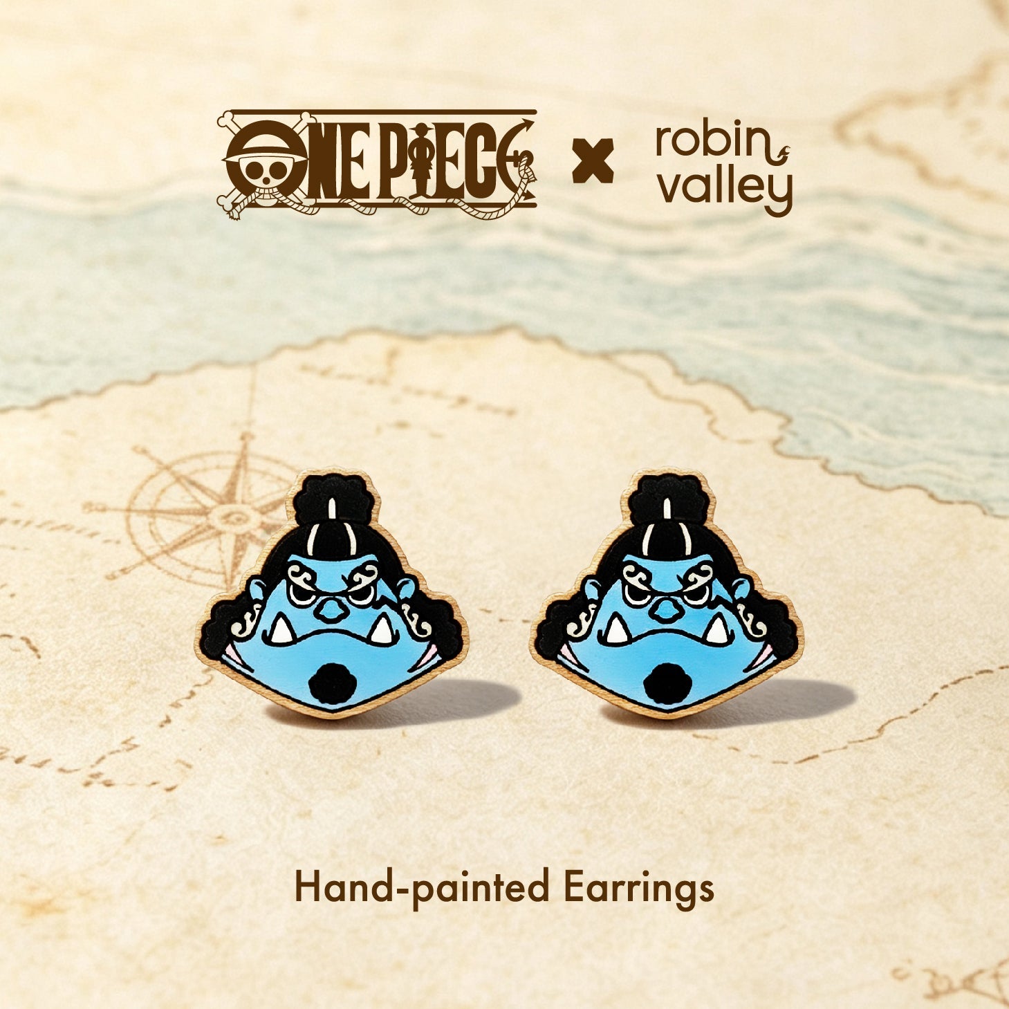 Officially Licensed One Piece Jinbe Stud Earrings – Wave 1: Fish-Man Island - Robin Valley Official Store