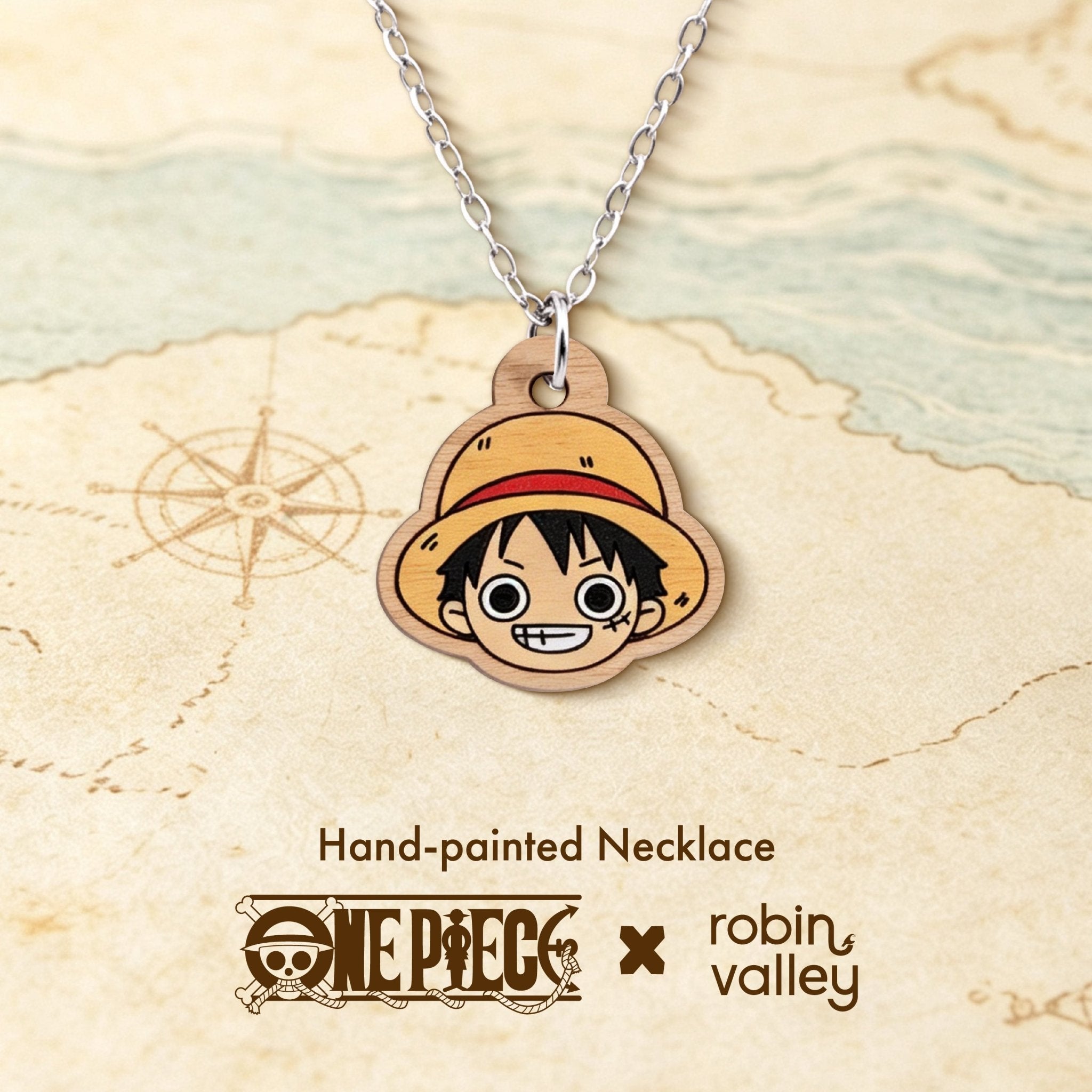 Officially Licensed One Piece Luffy Necklace – Wave 1: Fish-Man Island - Robin Valley Official Store