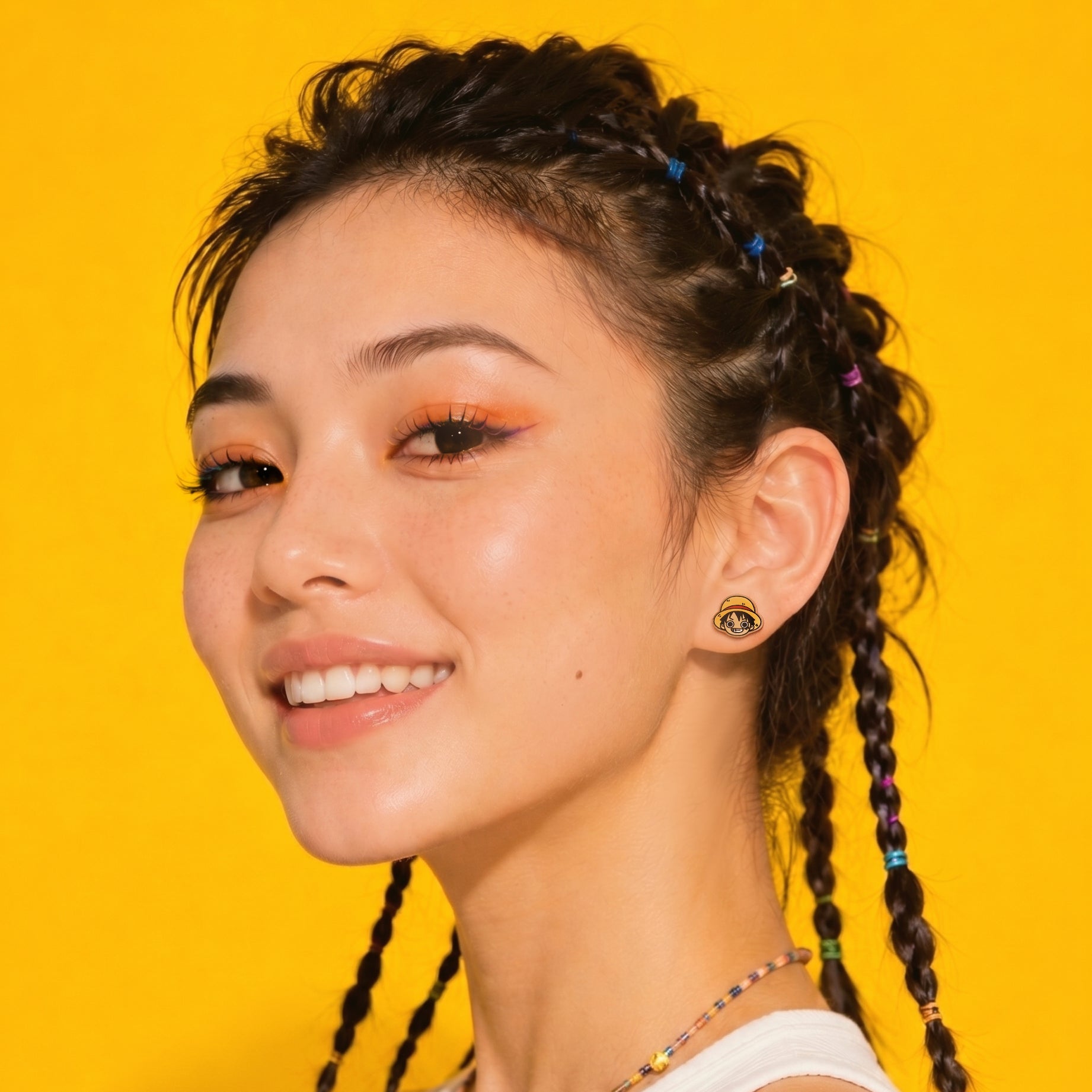 Officially Licensed One Piece Luffy Stud Earrings – Wave 1: Fish-Man Island - Robin Valley Official Store