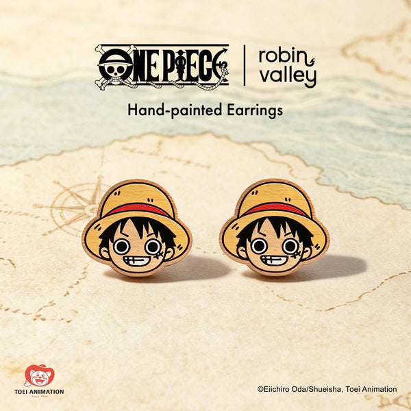 Officially Licensed One Piece Luffy Stud Earrings – Wave 1: Fish-Man Island - Robin Valley Official Store