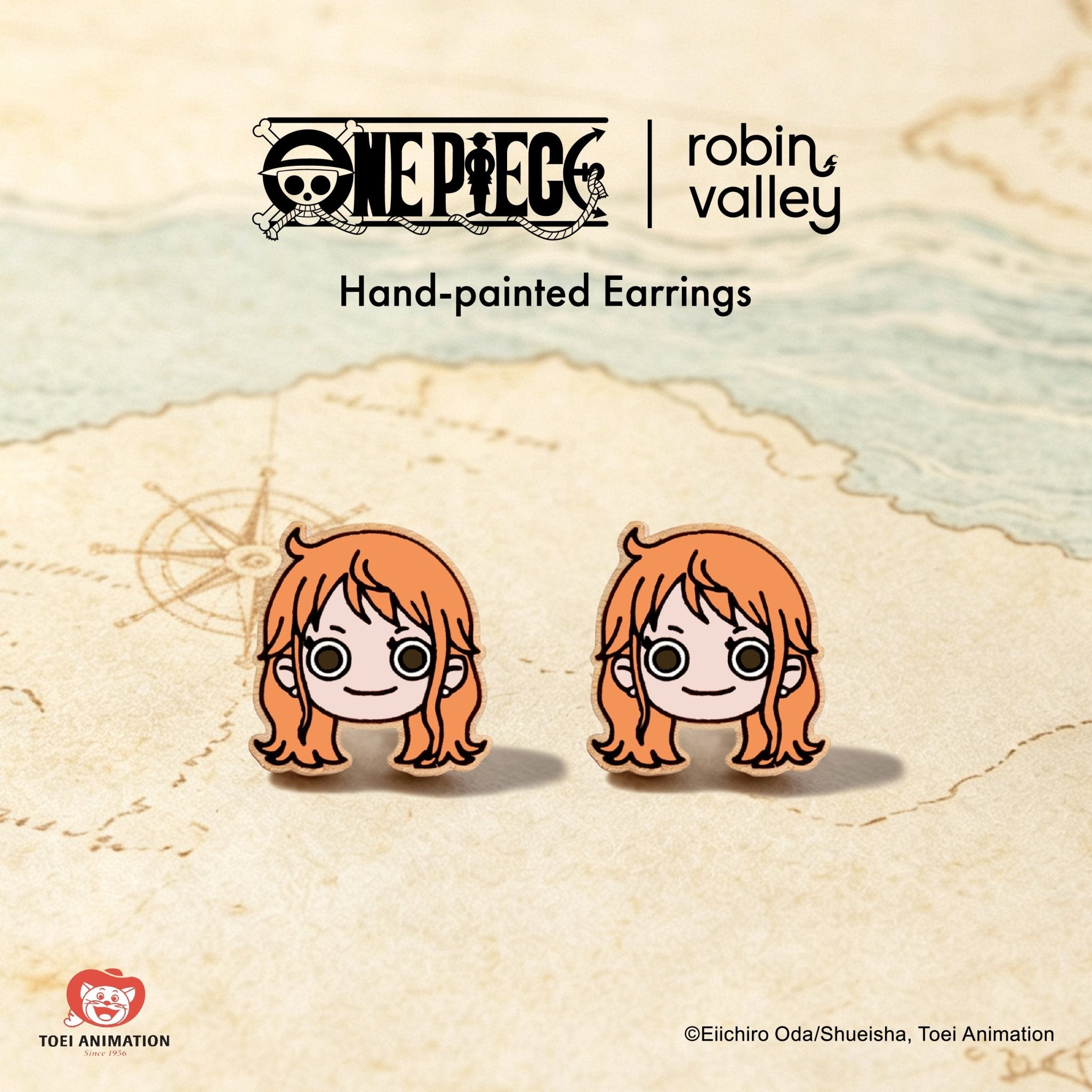 Officially Licensed One Piece Nami Stud Earrings – Wave 1: Fish-Man Island - Robin Valley Official Store