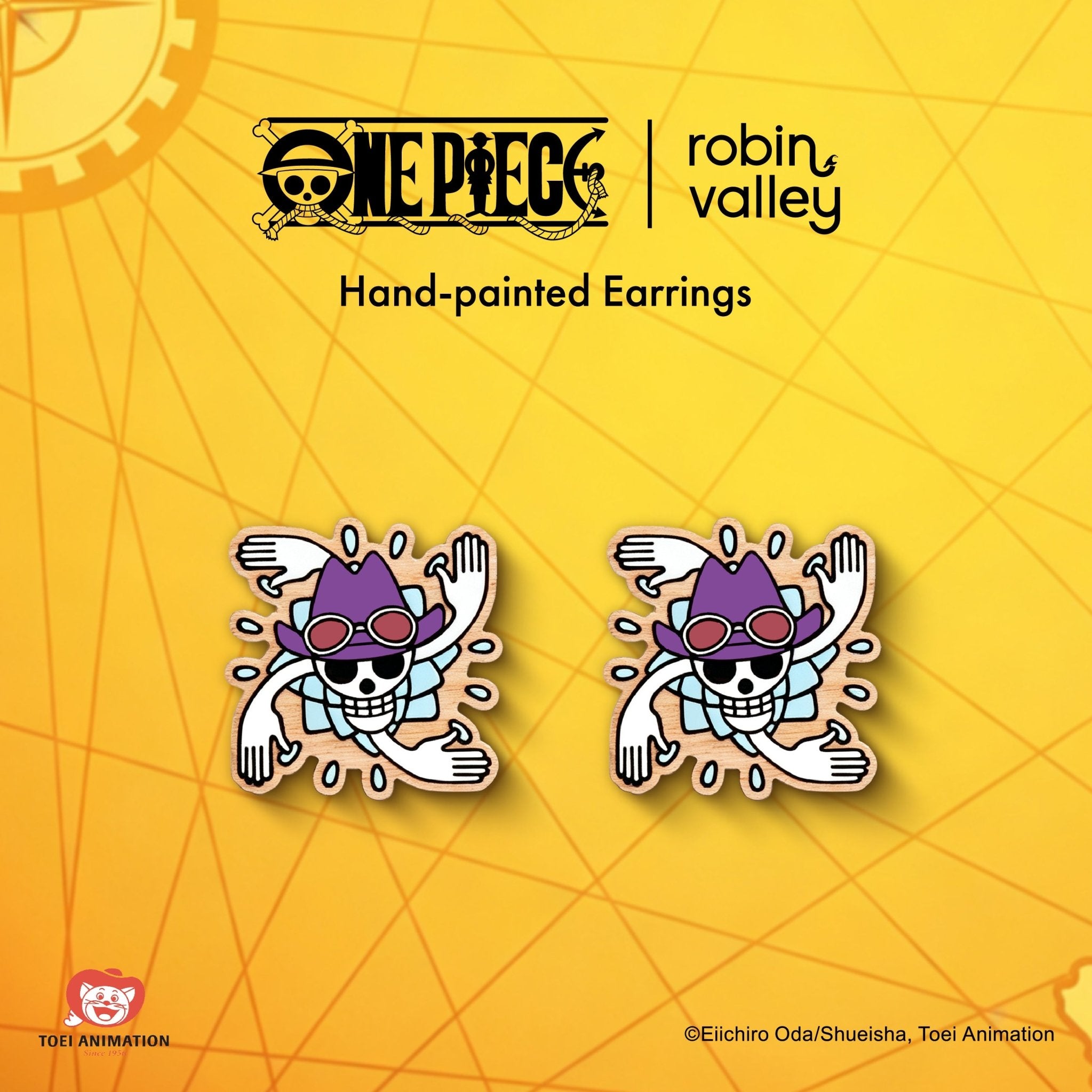 Officially Licensed One Piece Robin Personal Skull Stud Earrings - Robin Valley Official Store