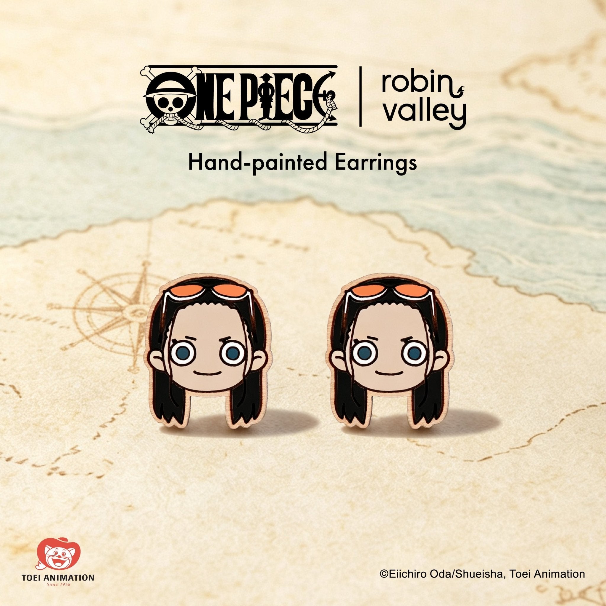 Officially Licensed One Piece Robin Stud Earrings – Wave 1: Fish-Man Island - Robin Valley Official Store