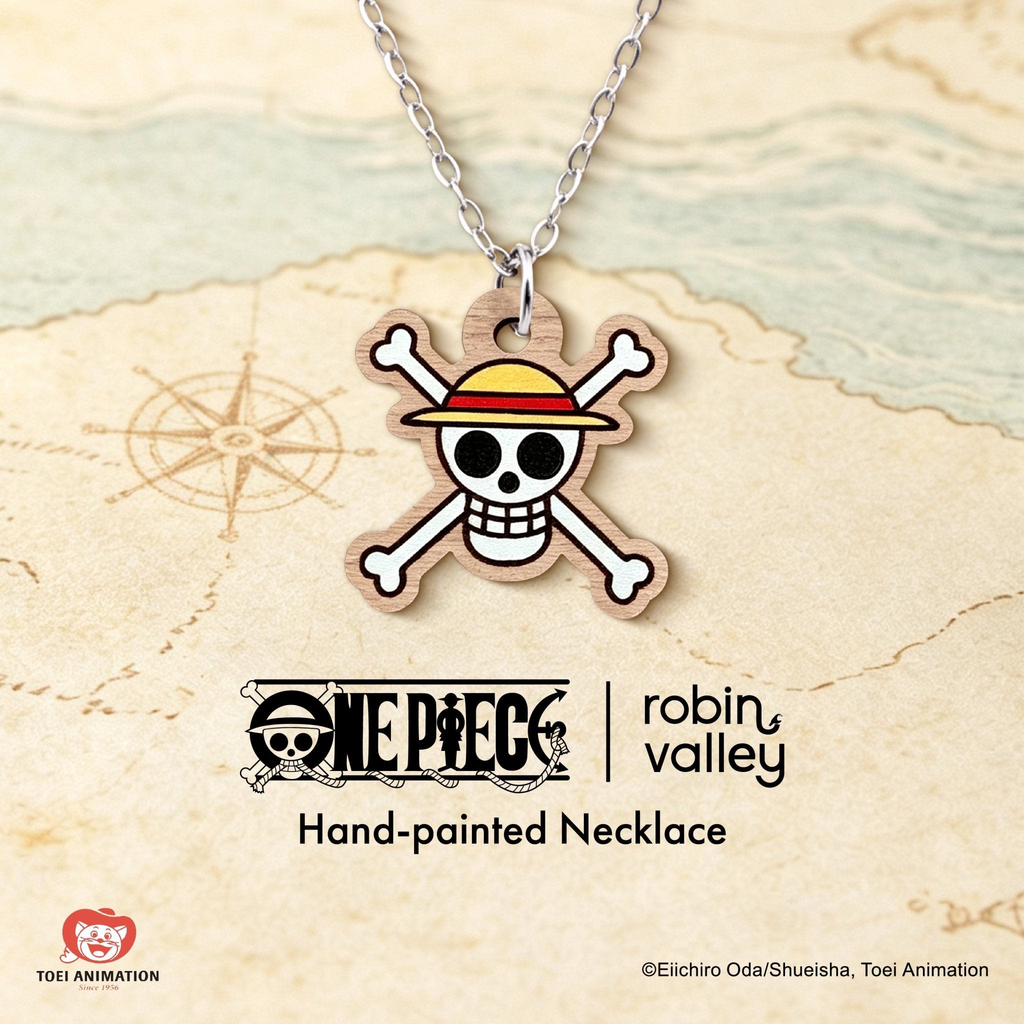 Officially Licensed One Piece Straw Hats' Jolly Roger Necklace – Wave 1: Fish-Man Island - Robin Valley Official Store