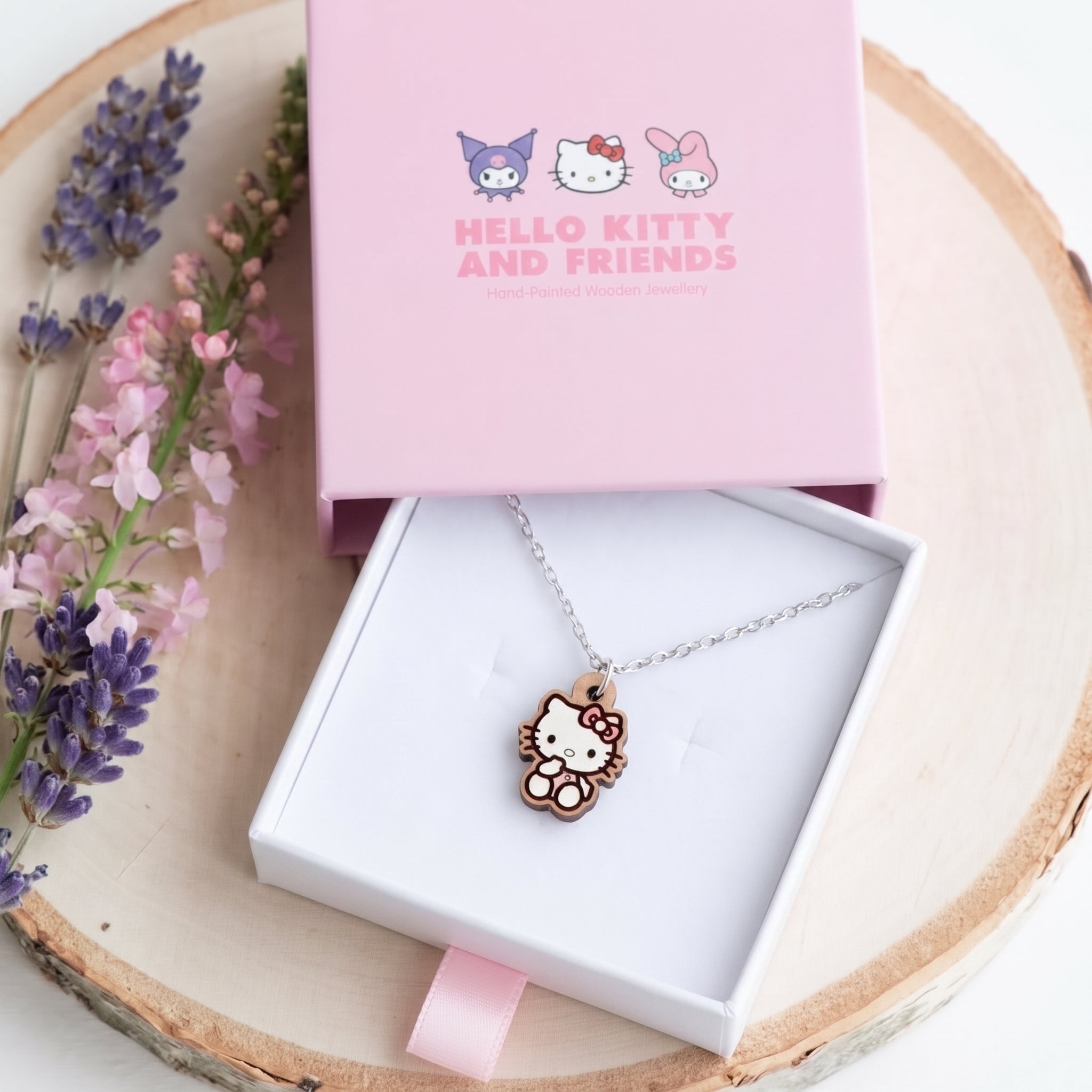 Officially Licensed Pink Sitting Hello Kitty Necklace - Robin Valley Official Store