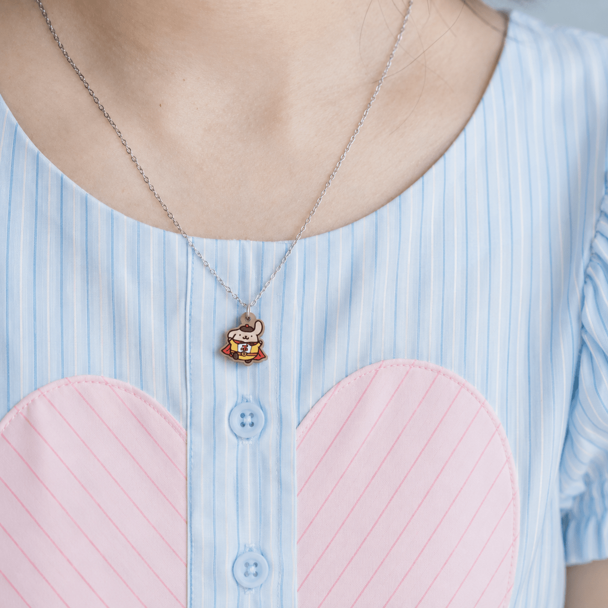 Officially Licensed PomPomHero Pompompurin Necklace - 30th Anniversary Edition - Robin Valley Official Store