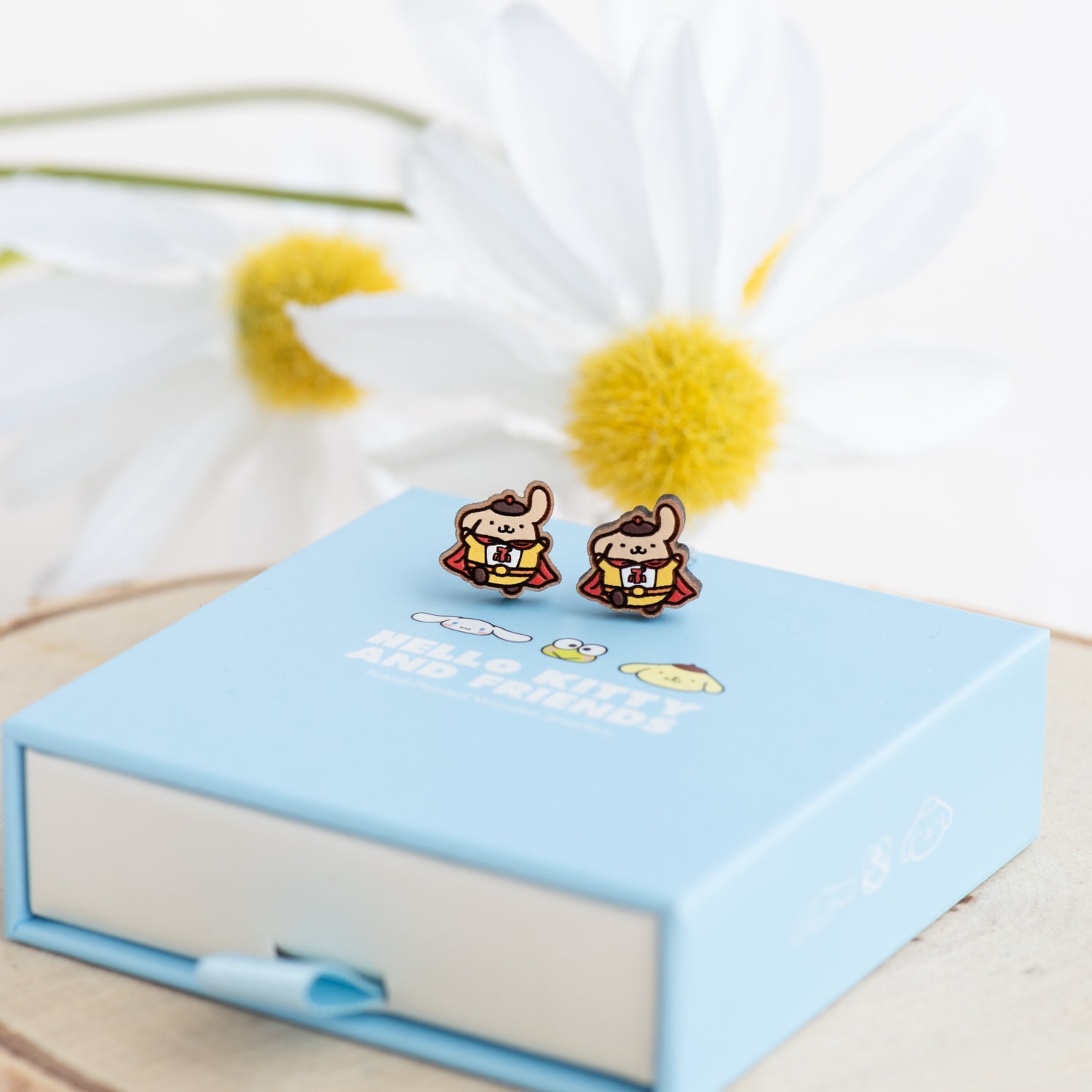Officially Licensed PomPomHero Pompompurin Stud Earrings – 30th Anniversary Edition - Robin Valley Official Store