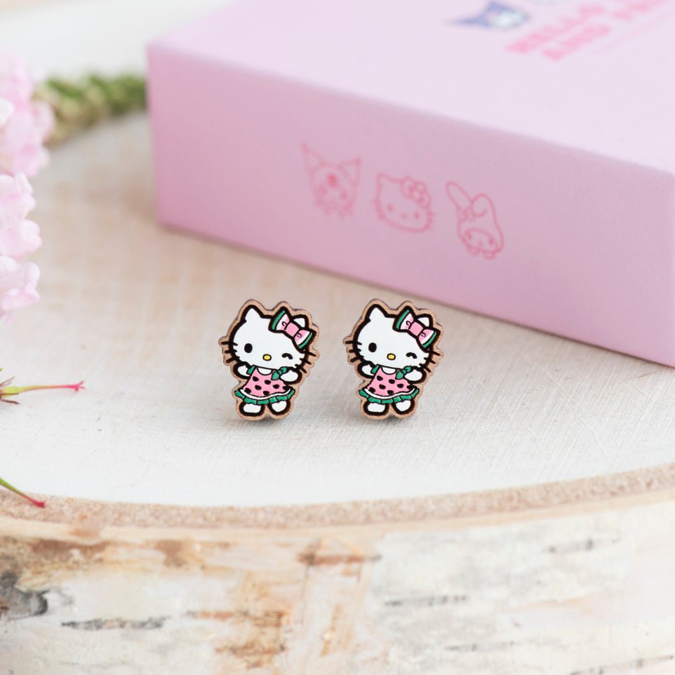 Officially Licensed Watermelon Hello Kitty Stud Earrings - Robin Valley Official Store
