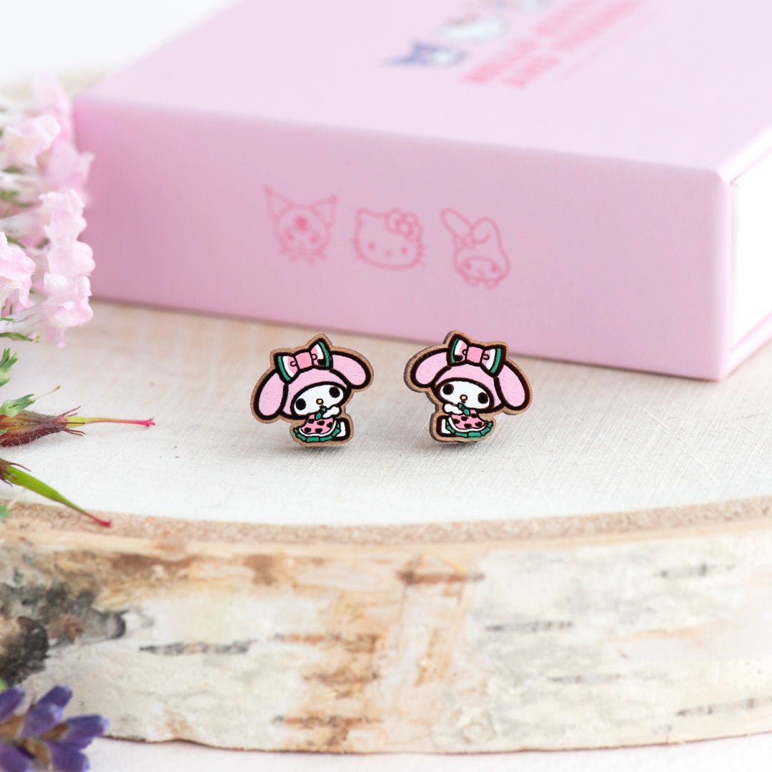 Officially Licensed Watermelon My Melody Stud Earrings - Robin Valley Official Store