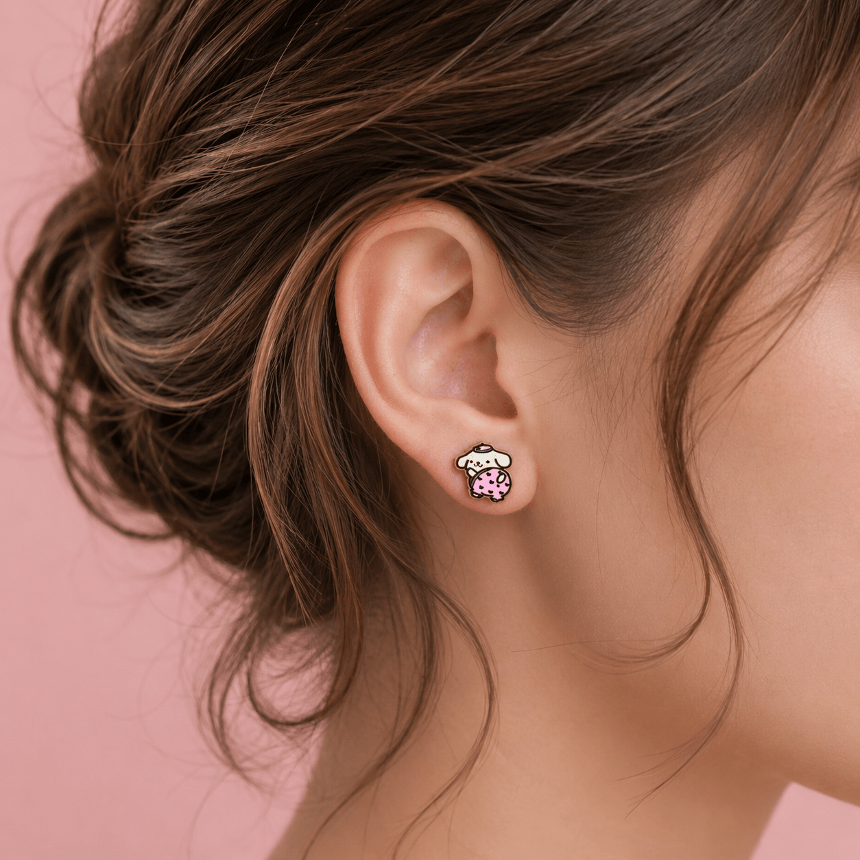Officially Licensed Watermelon Pompompurin Stud Earrings - Robin Valley Official Store