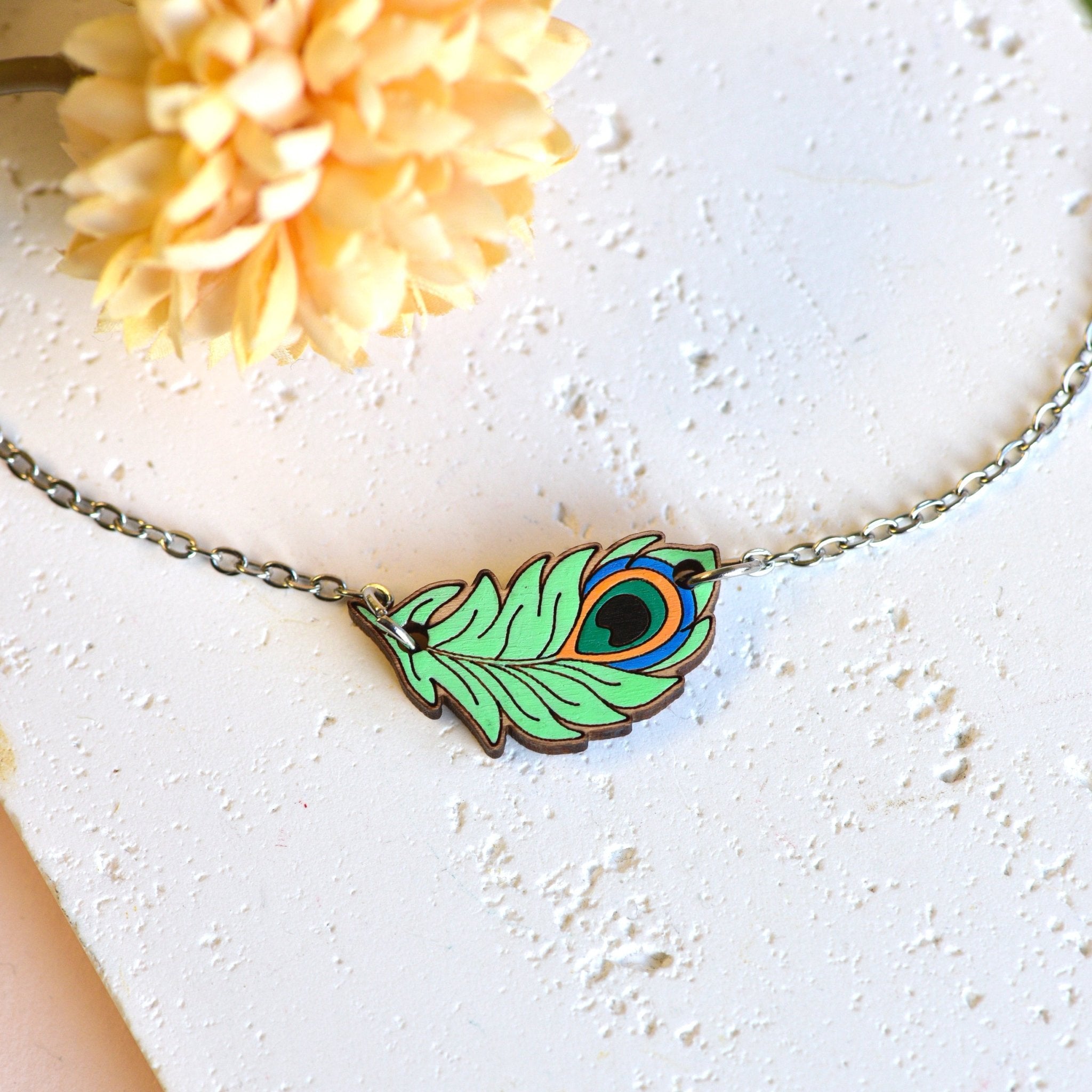 Peacock Feather Necklace - Robin Valley Official Store