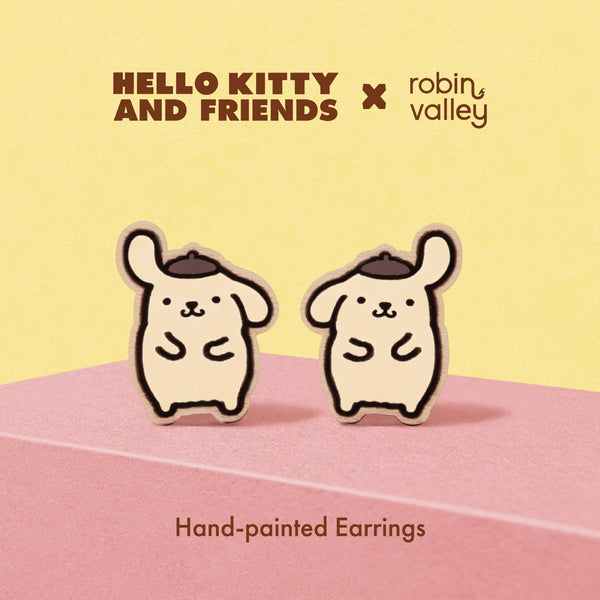 Perked - up Ear Pompompurin Stud Earrings - Robin Valley Official Store