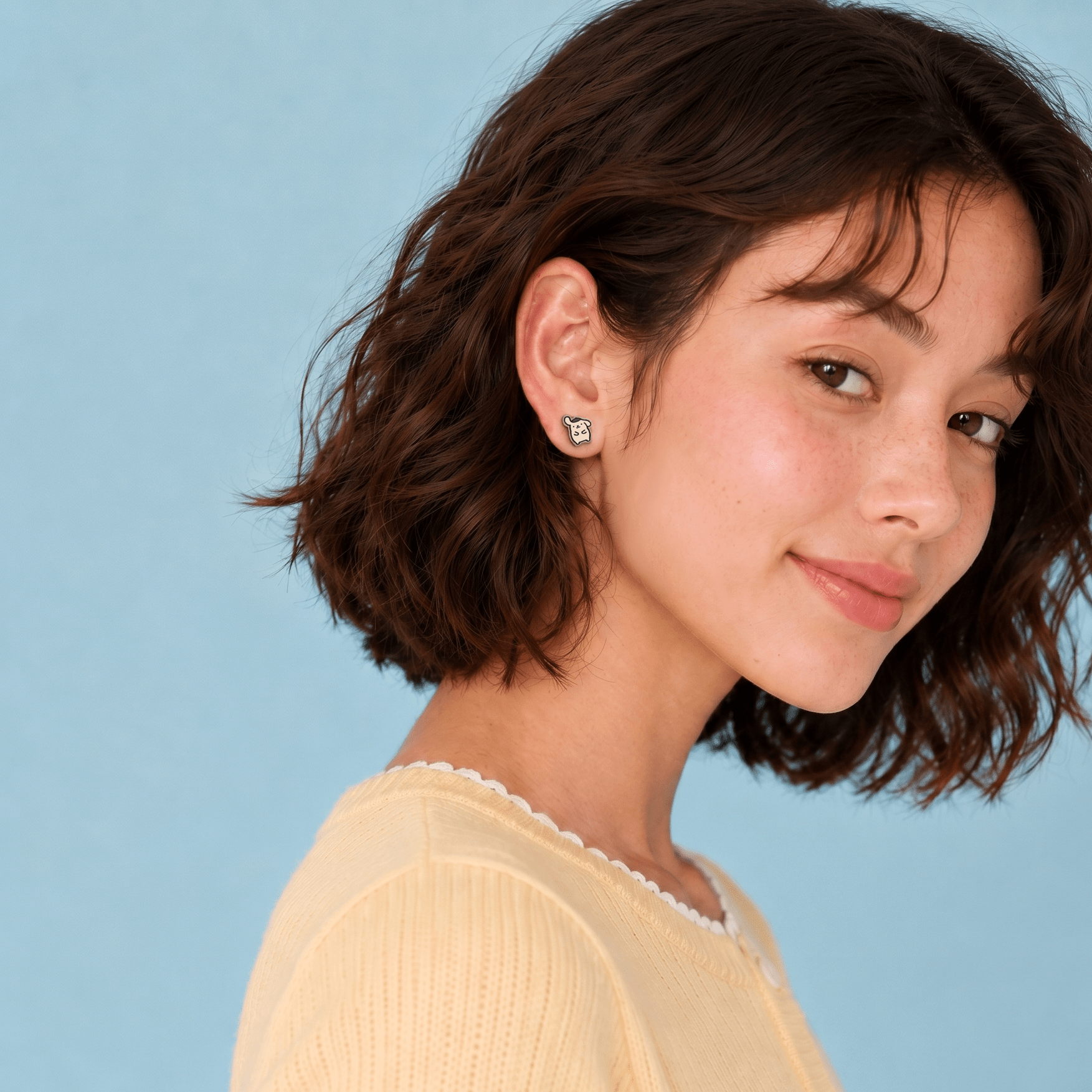 Perked - up Ear Pompompurin Stud Earrings - Robin Valley Official Store
