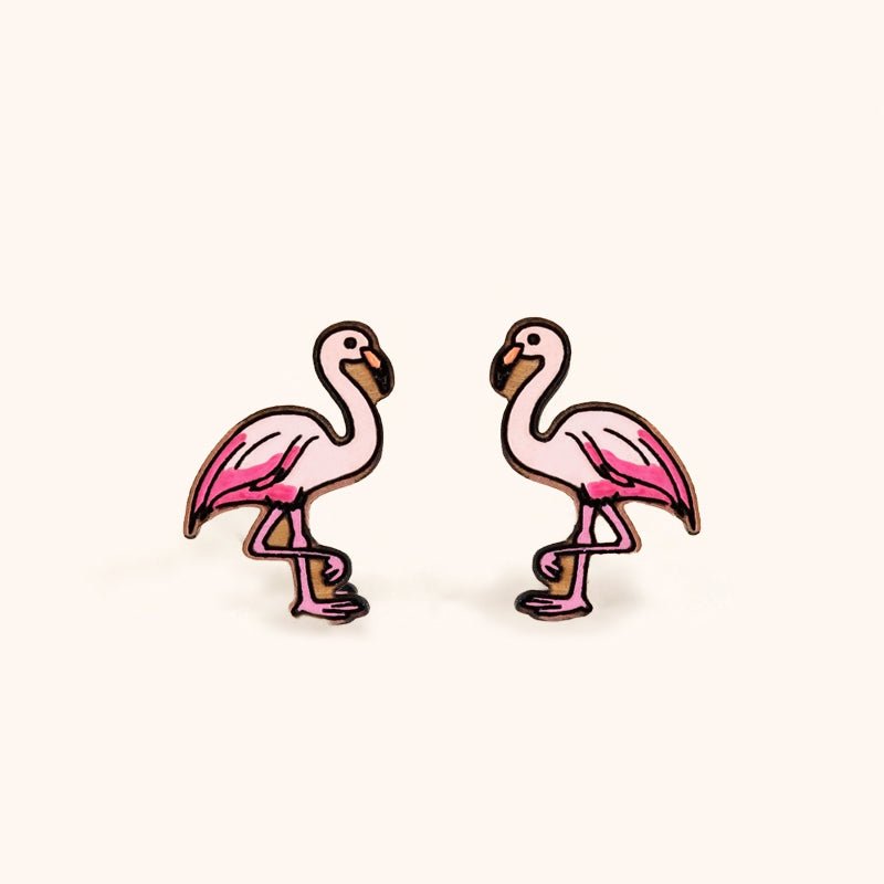 Pink Flamingo Earrings - PEB12035 - Robin Valley Official Store