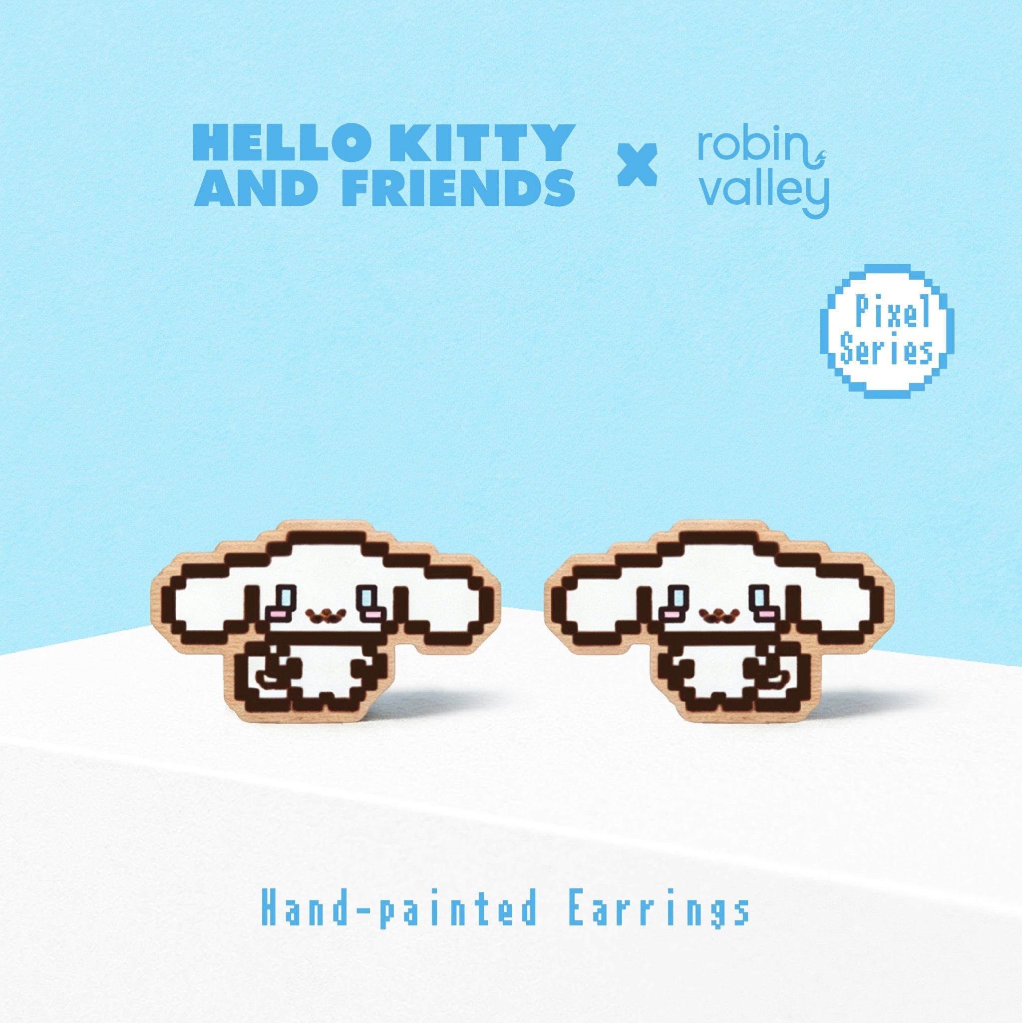 Pixel Cinnamoroll Stud Earrings - Robin Valley Official Store