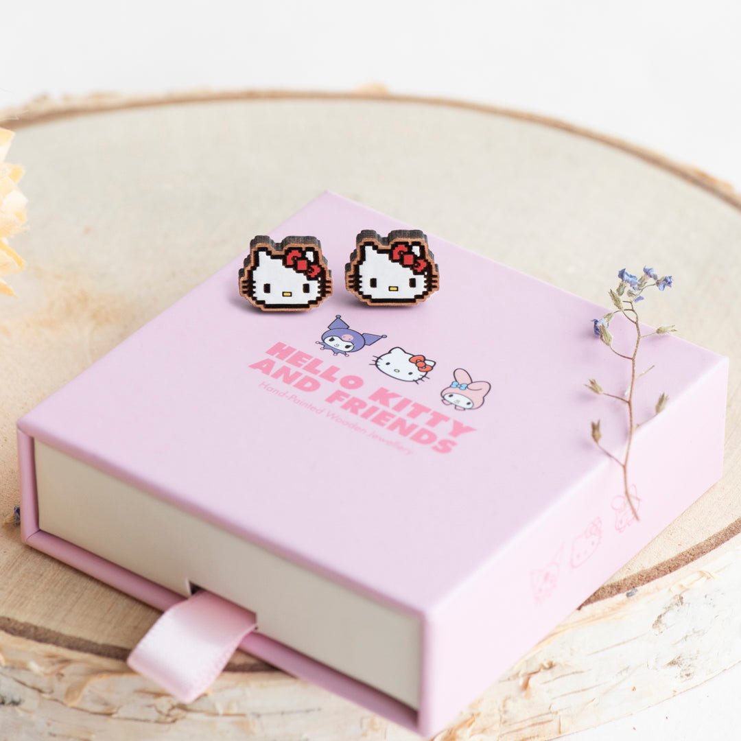 Pixel Hello Kitty Stud Earrings - Robin Valley Official Store