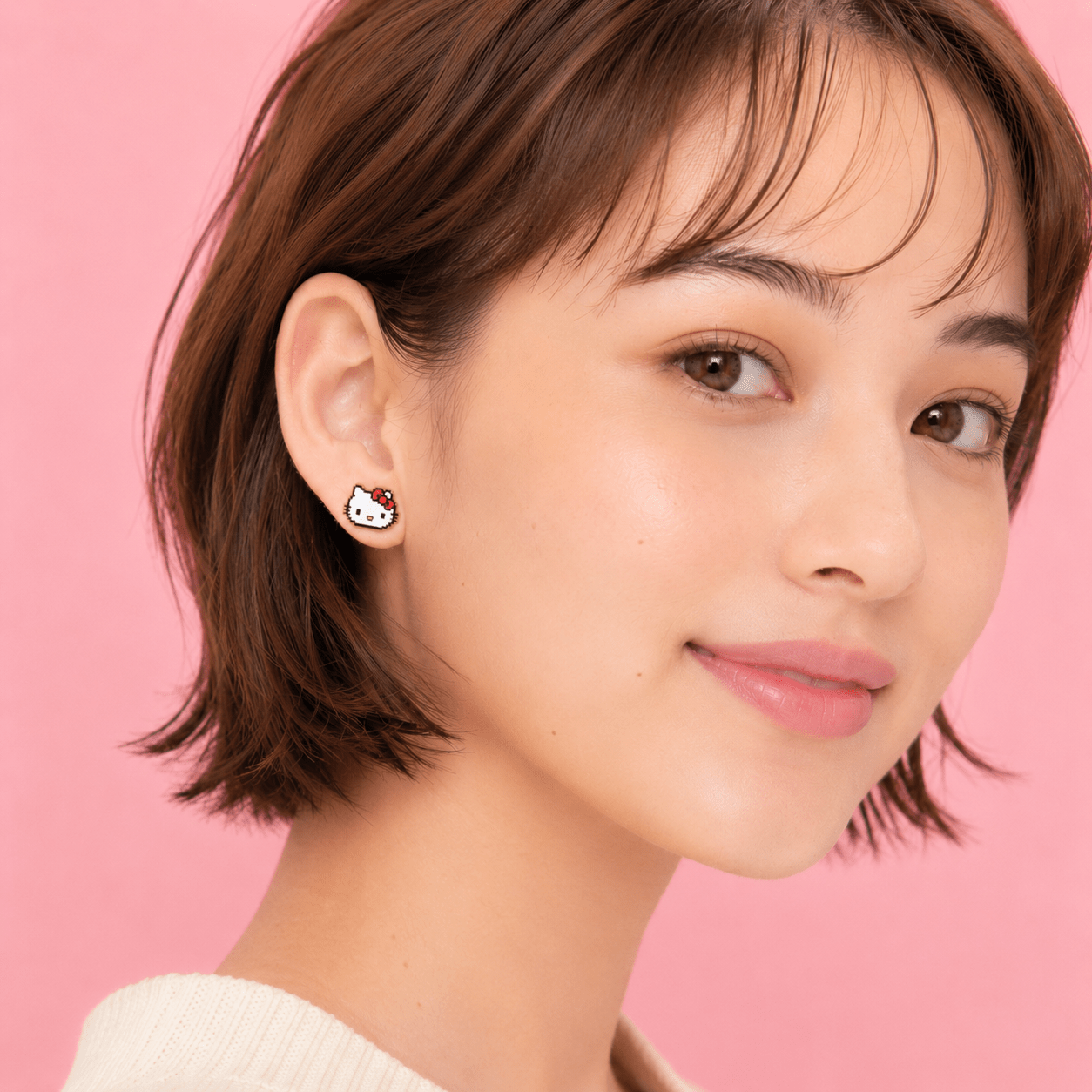 Pixel Hello Kitty Stud Earrings - Robin Valley Official Store
