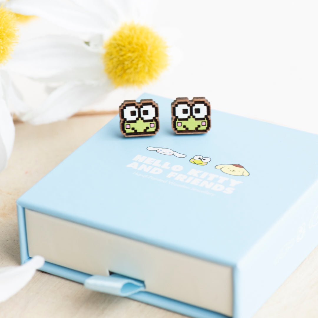Pixel Keroppi Stud Earrings - Robin Valley Official Store