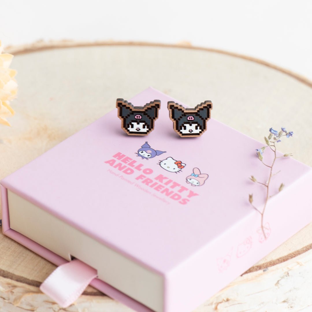 Pixel Kuromi Stud Earrings - Robin Valley Official Store