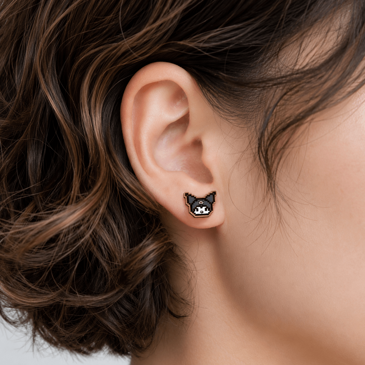 Pixel Kuromi Stud Earrings - Robin Valley Official Store