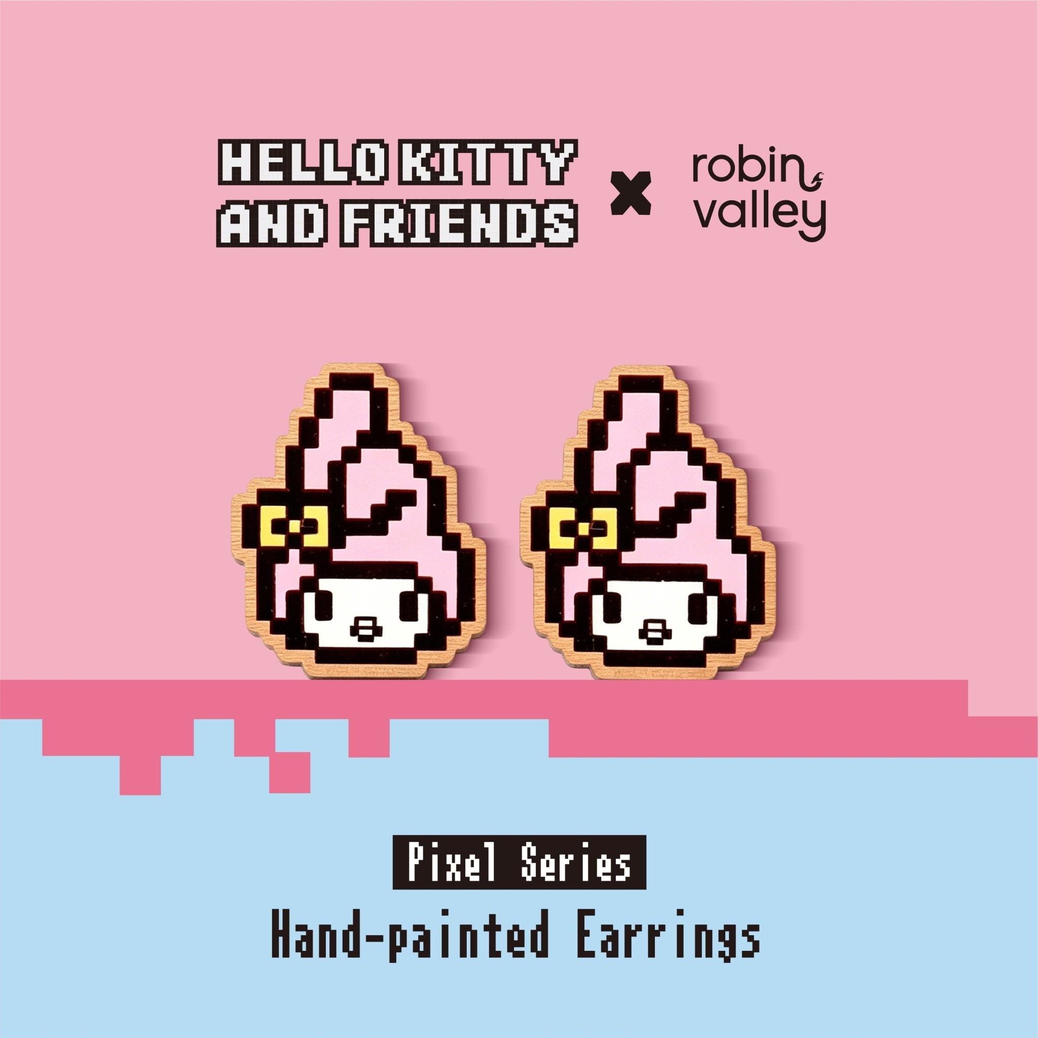 Pixel My Melody Stud Earrings - Robin Valley Official Store