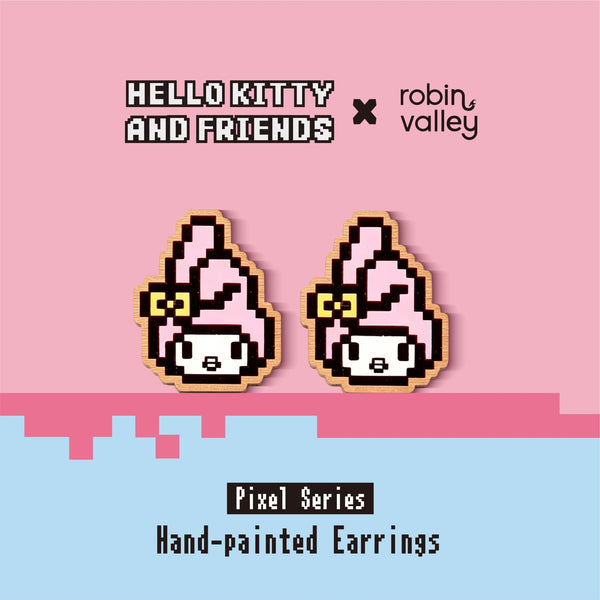 Pixel My Melody Stud Earrings - Robin Valley Official Store