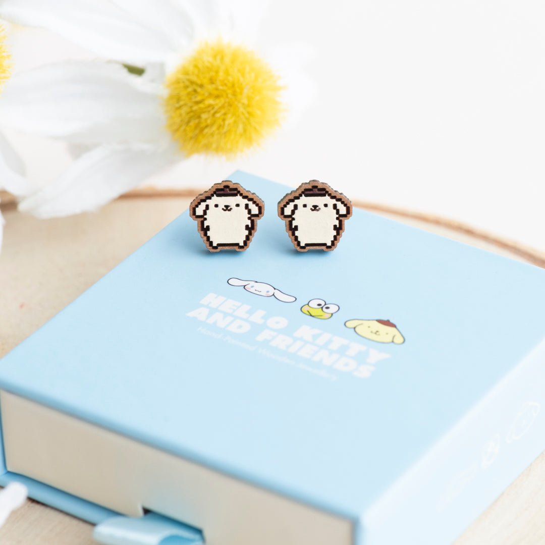 Pixel Pompompurin Standing Stud Earrings - Robin Valley Official Store