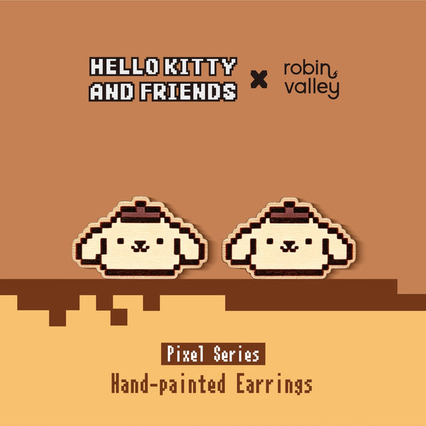 Pixel Pompompurin Stud Earrings - Robin Valley Official Store