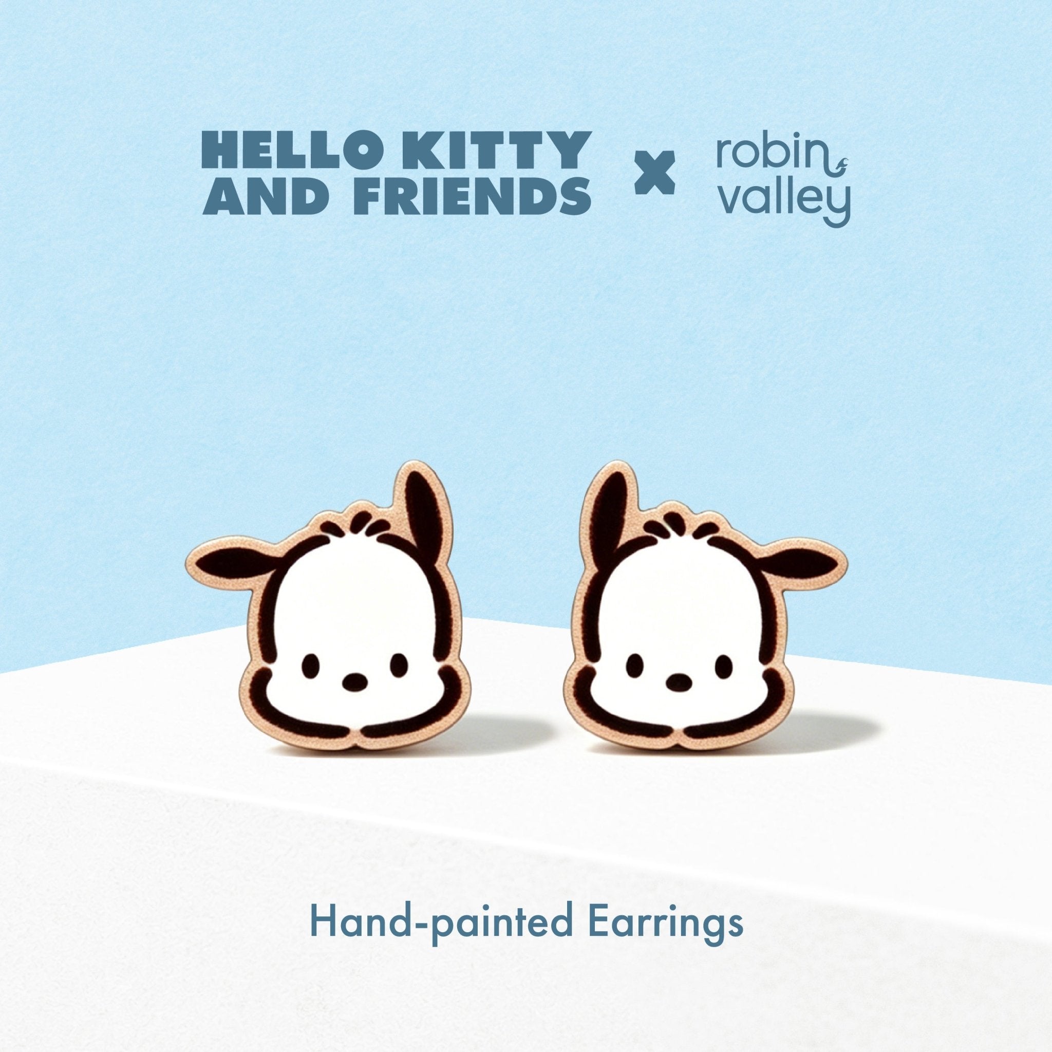 Pochacco Stud Earrings - Face - Robin Valley Official Store