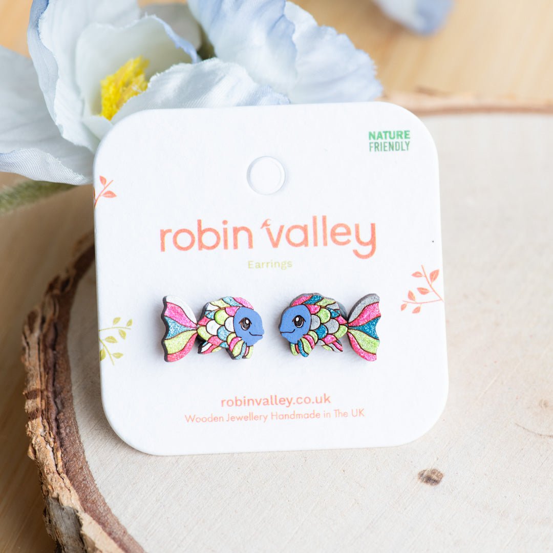 Rainbow Fish Stud Earrings - Robin Valley Official Store