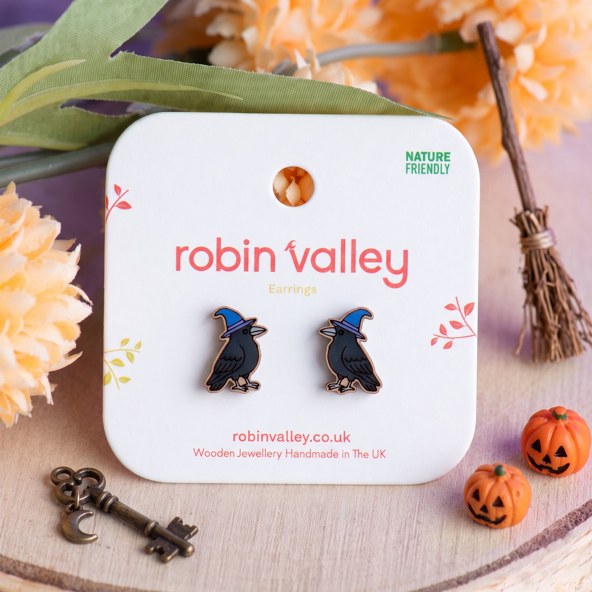 Raven Witch Stud Earrings - Robin Valley Official Store