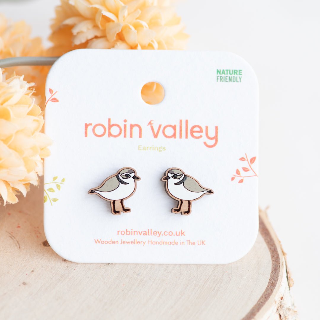 Ringed Plover Stud Earrings - Robin Valley Official Store