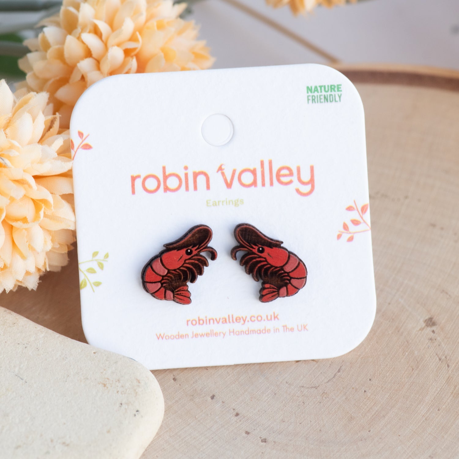 Shrimp Stud Earrings - Robin Valley Official Store