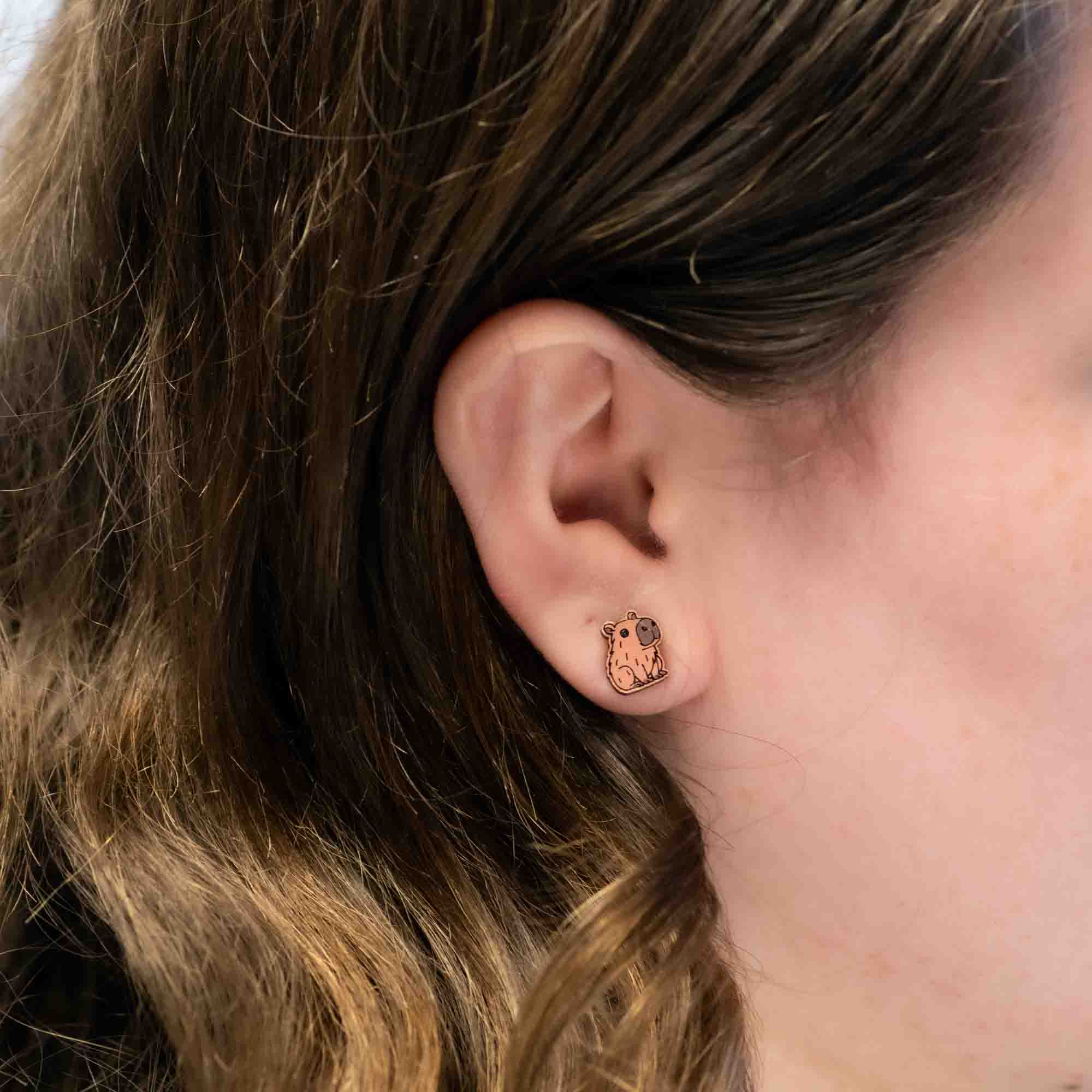 Sitting Capybara Earrings - Robin Valley Official Store
