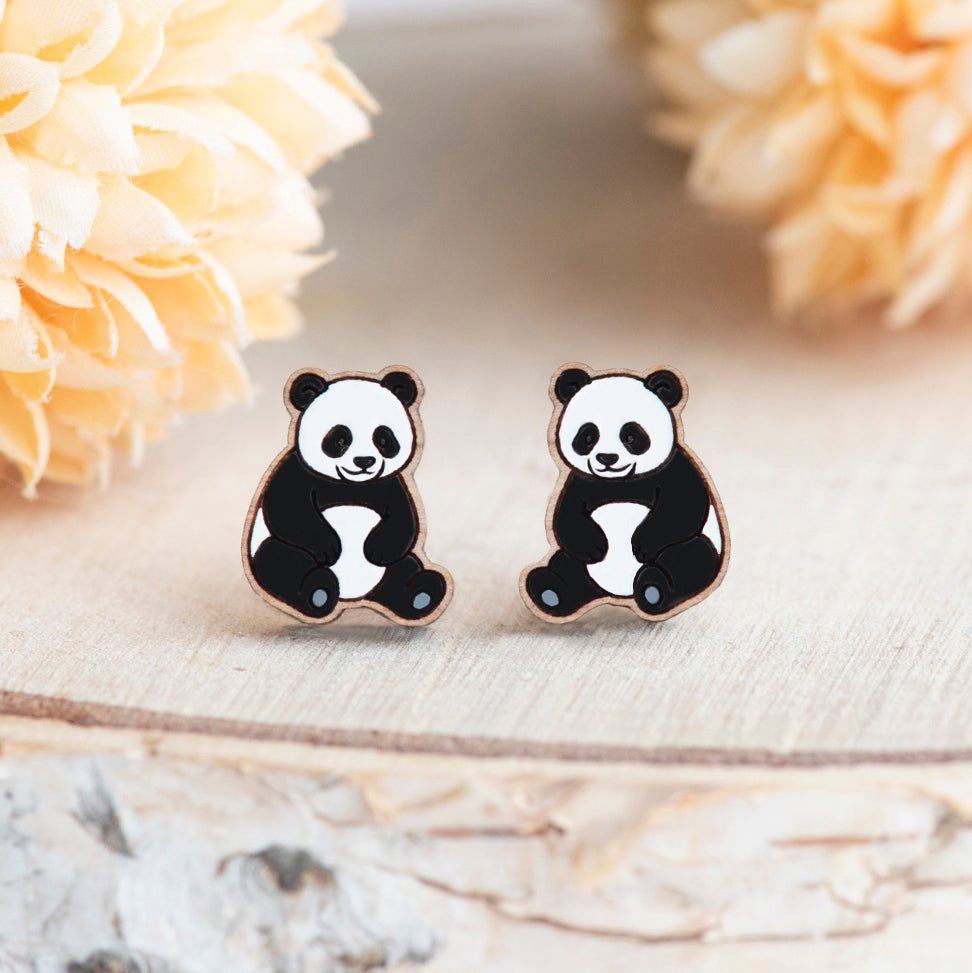 Sitting Panda Stud Earrings - Robin Valley Official Store