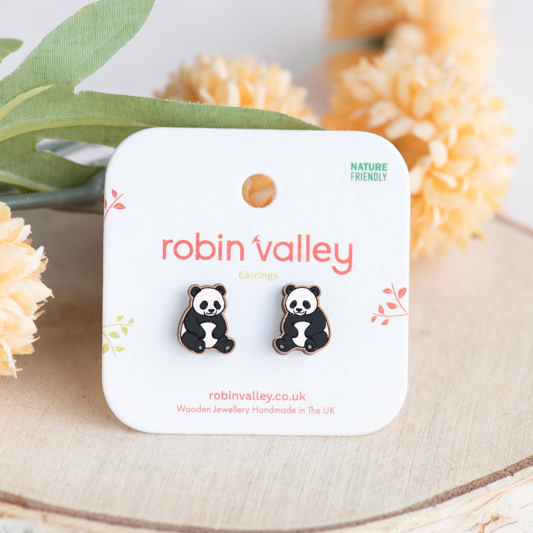 Sitting Panda Stud Earrings - Robin Valley Official Store