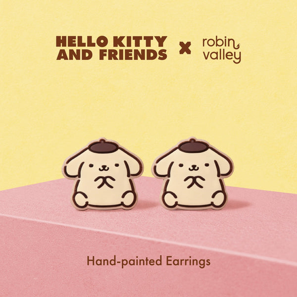 Sitting Pompompurin Stud Earrings - Robin Valley Official Store