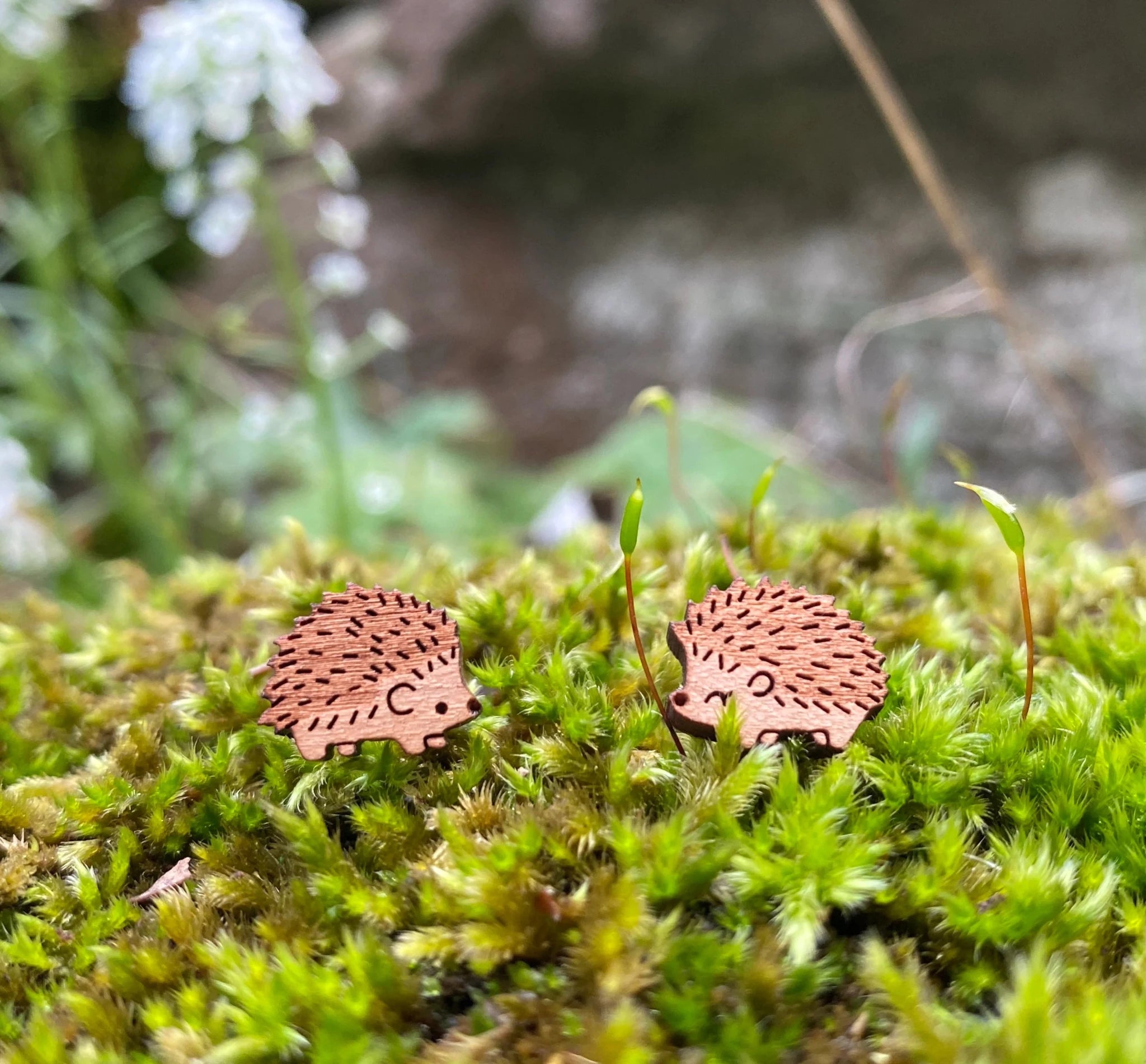 Smiling Hedgehog Stud Earrings - Robin Valley Official Store