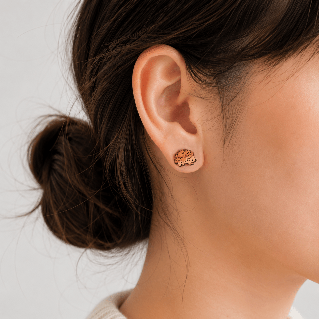 Smiling Hedgehog Stud Earrings - Robin Valley Official Store