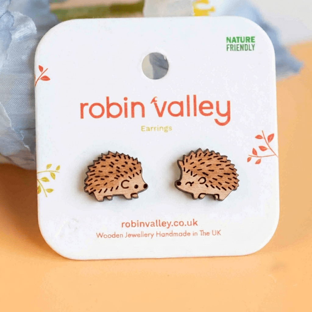 Smiling Hedgehog Stud Earrings - Robin Valley Official Store