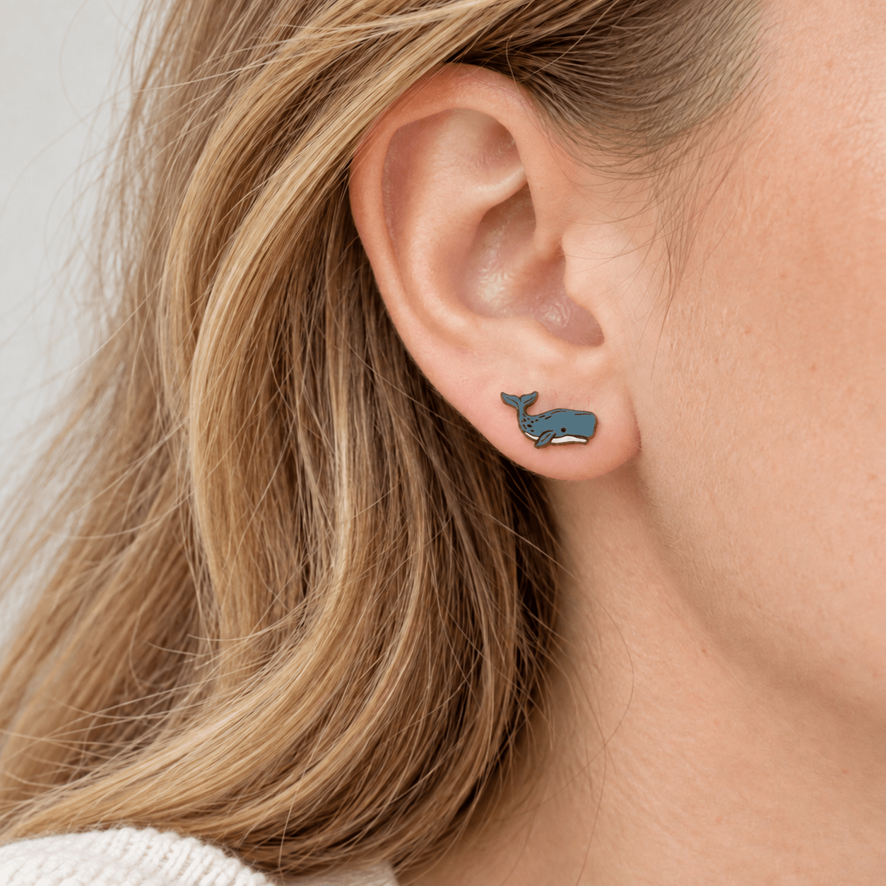 Sperm Whale Stud Earrings - Robin Valley Official Store